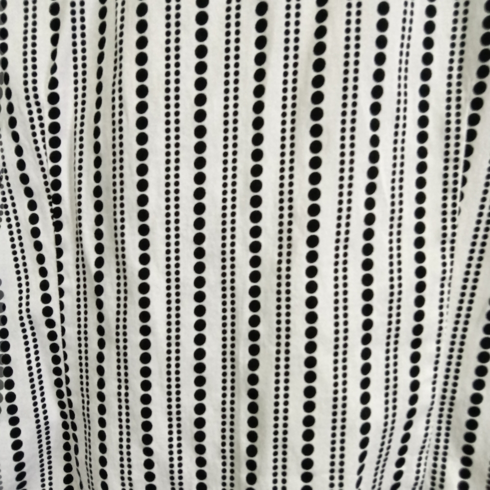 🦋 7th Avenue NY & Co Button Down Shirt White Black Dots XL - Picture 8 of 8